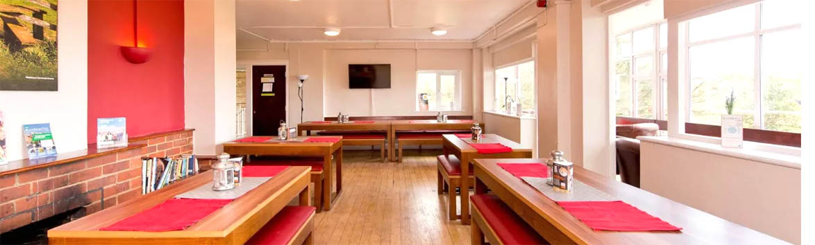 image fo the dinning room at truleigh-hill-hostel west sussex.